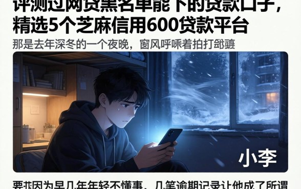 评测过网贷黑名单能下的贷款口子，精选5个芝麻信用600贷款平台