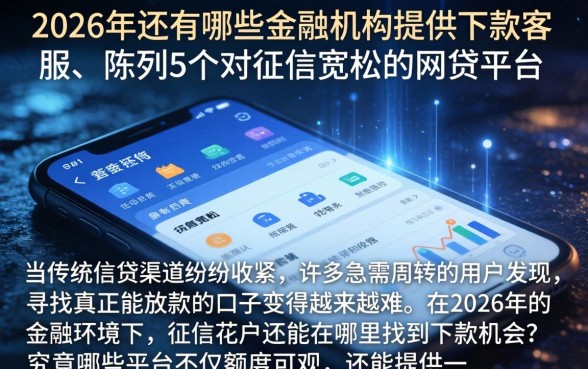 2026年还有哪些金融机构提供下款客服，陈列5个对征信宽松的网贷平台