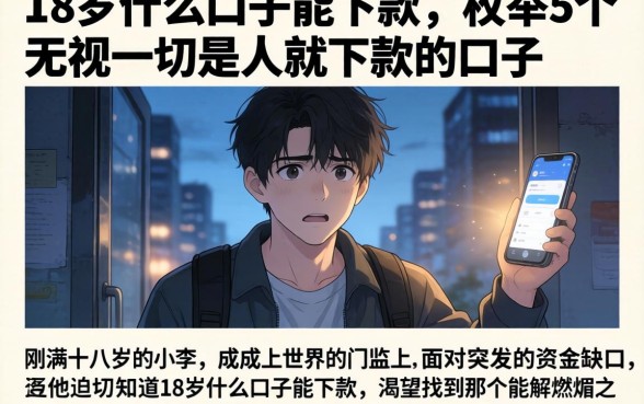 18岁什么口子能下款，枚举5个无视一切是人就下款的口子
