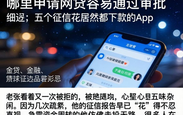 哪里申请网贷容易通过审批，细致阐述五个征信花居然都下款的app