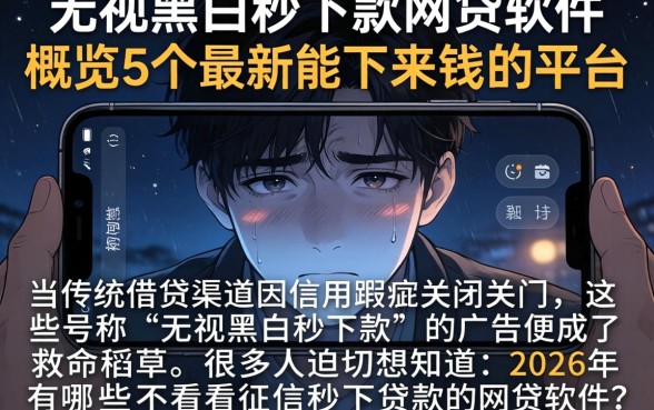 无视黑白秒下款的网贷软件，概览5个最新能下来钱的平台
