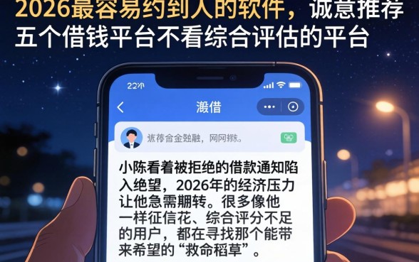 2026最容易约到人的软件，诚意推荐五个借钱平台不看综合评估的平台
