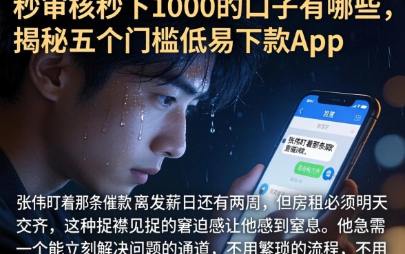 秒审核秒下1000的口子有哪些，揭秘五个门槛低易下款app