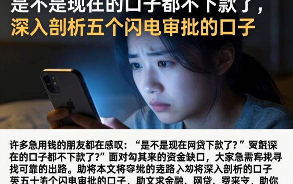 是不是现在的口子都不下款了,深入剖析五个闪电审批的口子