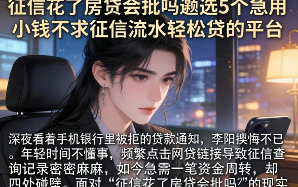 征信花了房贷会批吗,遴选5个急用小钱不求征信流水轻松贷的平台