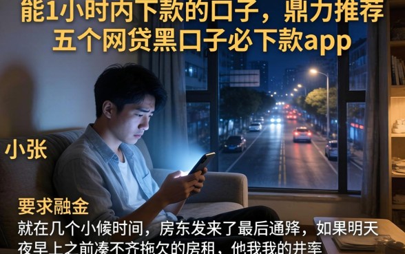 能1小时内下款的口子，鼎力推荐五个网贷黑口子必下款app