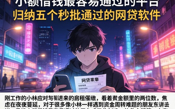 小额借钱最容易通过的平台，归纳五个秒批通过的网贷软件