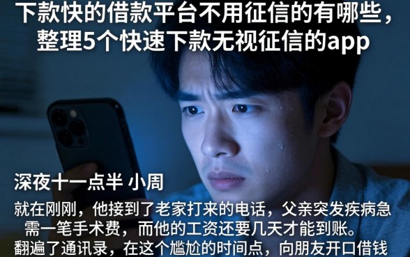下款快的借款平台不用征信的有哪些，整理5个快速下款无视征信的app