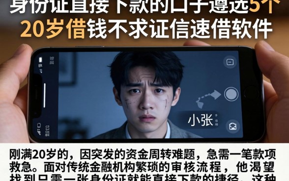 身份证直接下款的口子，遴选5个20岁借钱不求征信速借软件