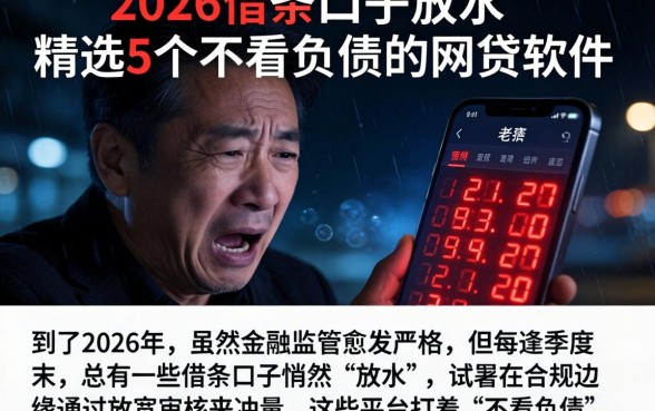 2026借条口子放水，精选5个不看负债的网贷软件
