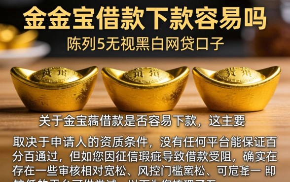 金元宝借款下款容易吗，陈列五个无视黑白的网贷口子