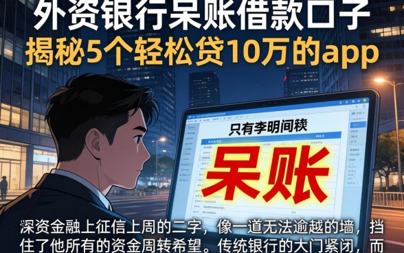 外资银行呆账借款口子,揭秘5个轻松贷10万的app