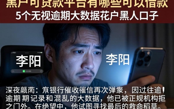 黑户可贷款平台有哪些可以借款,概括5个无视逾期大数据花户黑户口子