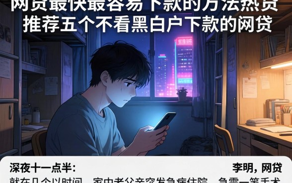 网贷最快最容易下款的方法,热忱推荐五个不看黑白户下款的网贷