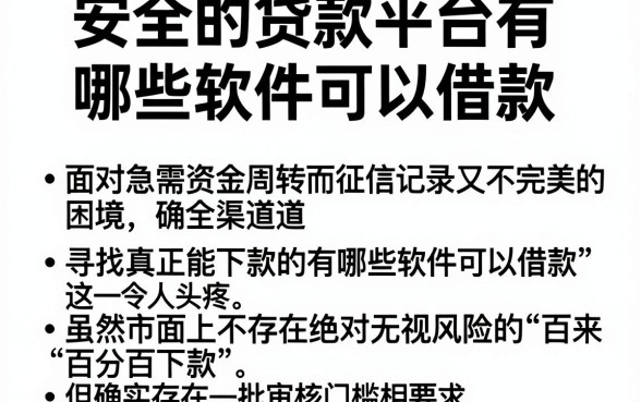 安全的贷款平台有哪些软件可以借款,胪列五个黑户无条件下款的口子