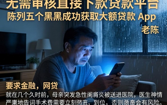 无需审核直接下款的贷款平台，陈列五个黑户成功获取大额贷款的app