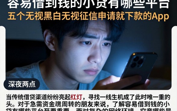 容易借到钱的小贷有哪些平台，详尽说明五个无视黑白无视征信申请就下款的app