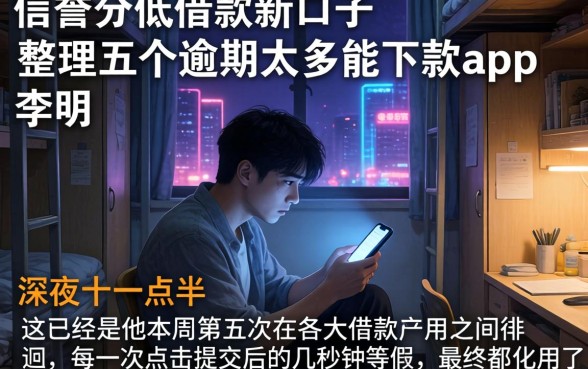 信誉分低借款新口子，整理五个逾期太多能下款app