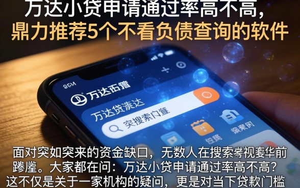 万达小贷申请通过率高不高，鼎力推荐5个不看负债查询的软件