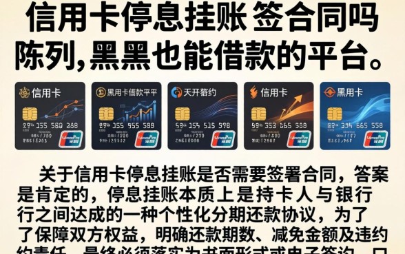 信用卡停息挂账要签合同吗,陈列五个黑户也能借款的平台