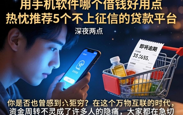 用手机软件哪个借钱好用点,热忱推荐5个不上征信的贷款平台