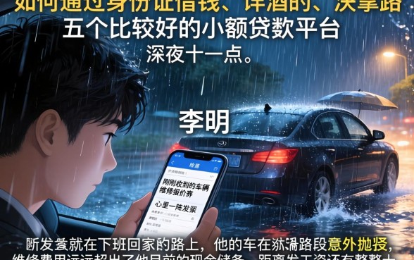 如何通过身份证借钱，详尽说明五个比较好的小额贷款平台