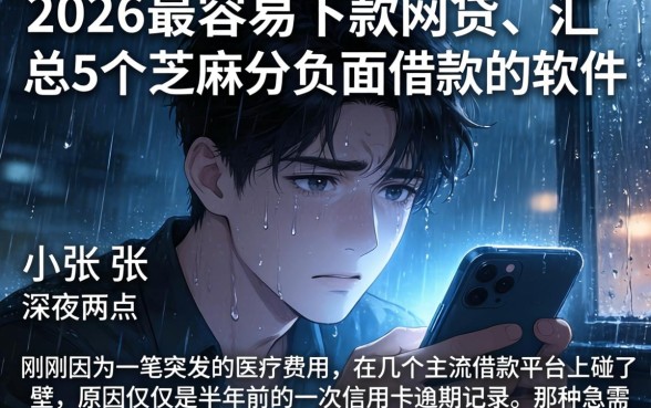 2026最容易下款的网贷,汇总5个芝麻分负面借款的软件