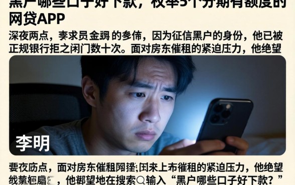 黑户哪些口子好下款,枚举5个分期有额度的网贷app