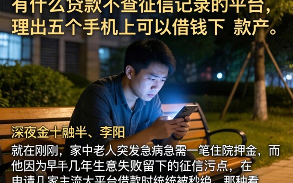 有什么贷款不查征信记录的平台,理出五个手机上可以借钱的软件