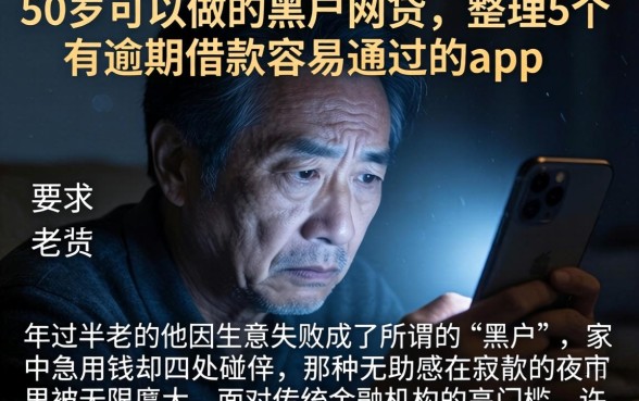 50岁可以做的黑户网贷，整理5个有逾期借款容易通过的app