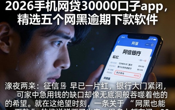 2026手机网贷30000口子app,精选五个网黑逾期下款软件
