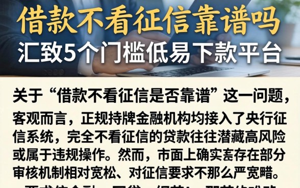 借款不看征信靠谱吗，汇整5个门槛低易下款平台