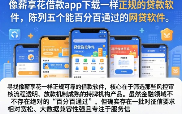 像薪享花借款app下载一样正规的贷款软件，陈列五个能百分百通过的网贷软件