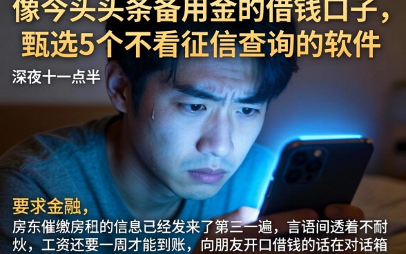 像今日头条备用金的借钱口子，甄选5个不看征信查询的软件