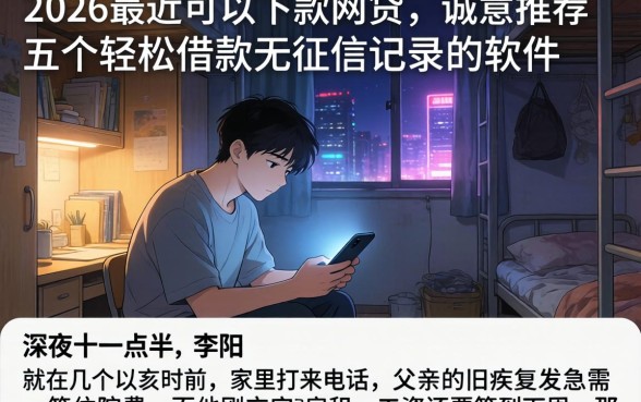 2026最近可以下款的网贷,诚意推荐五个轻松借款无征信记录的软件