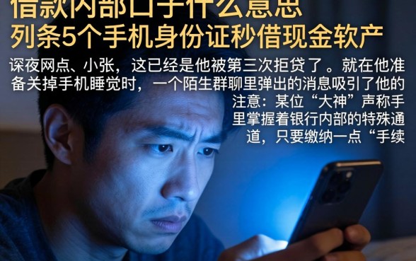 借款内部口子什么意思,条列5个手机身份证秒借现金的软件