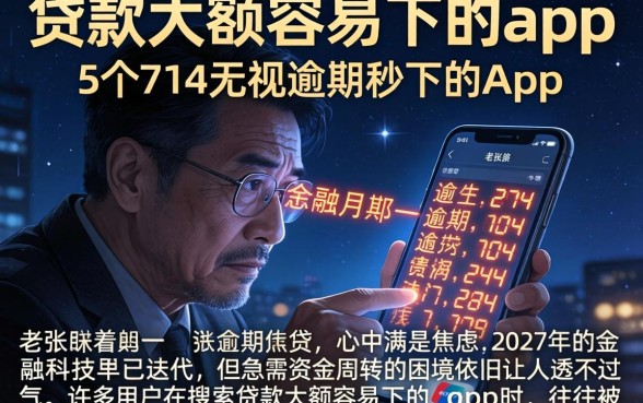 贷款大额容易下的app，概括5个714无视逾期秒下的app