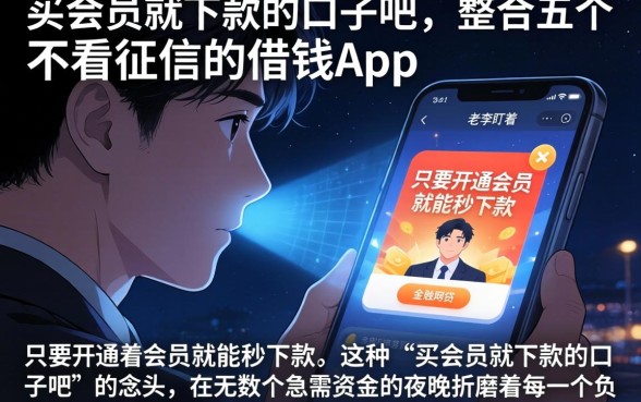 买会员就下款的口子吧,整合五个不看征信的借钱app