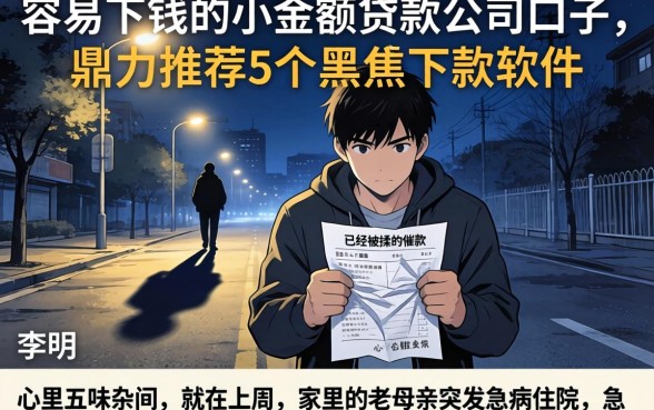 容易下钱的小额贷款公司口子，鼎力推荐5个黑户下款软件