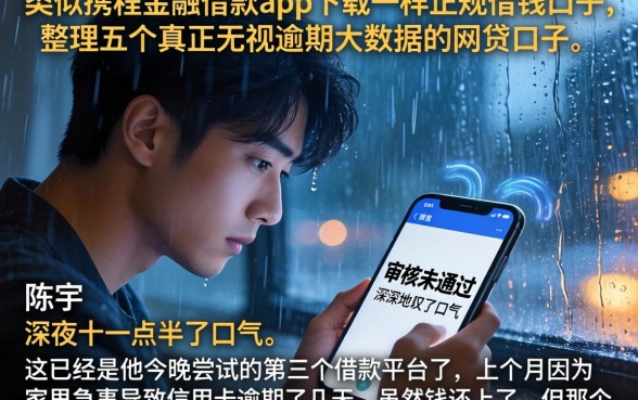 类似携程金融借款app下载一样正规的借钱口子,整理五个真正无视逾期大数据的网贷口子