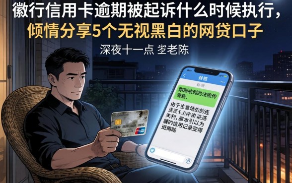 徽行信用卡逾期被起诉什么时候执行，倾情分享5个无视黑白的网贷口子