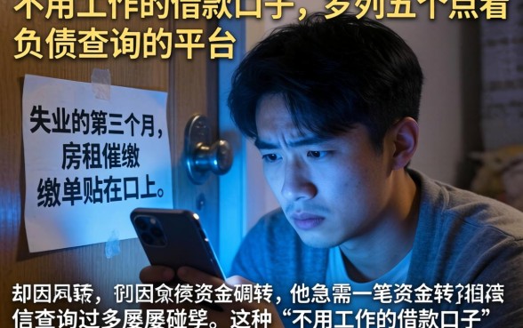 不用工作的借款口子，罗列五个不看负债查询的平台