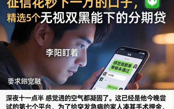 征信花秒下一万的口子，精选5个无视双黑能下的分期贷