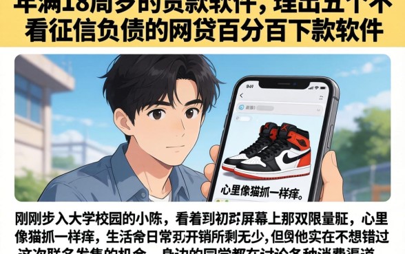 年满18周岁的贷款软件,理出五个不看征信负债的网贷百分百下款软件