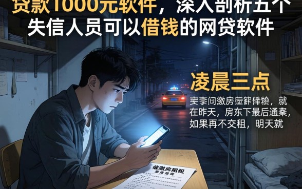 贷款1000元的软件,深入剖析五个失信人员可以借钱的网贷软件