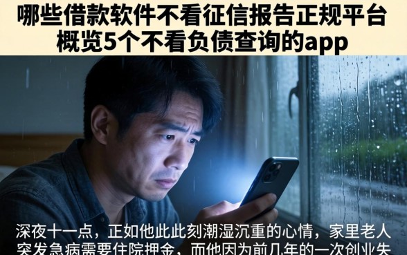 哪些借款软件不看征信报告正规平台，概览5个不看负债查询的app