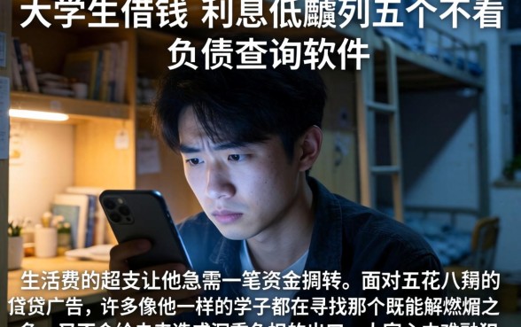 大学生借钱 利息低，胪列五个不看负债查询的软件