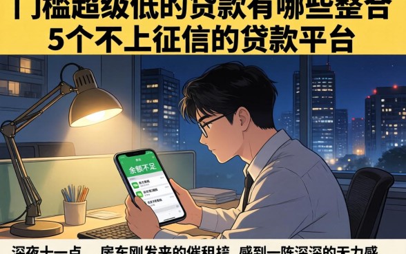 门槛超级低的贷款有哪些，整合5个不上征信的贷款平台