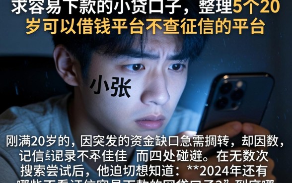求容易下款的小贷口子,整理5个20岁可以借钱平台不查征信的平台