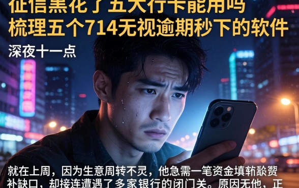 征信黑花了五大行卡能用吗，梳理五个714无视逾期秒下的软件